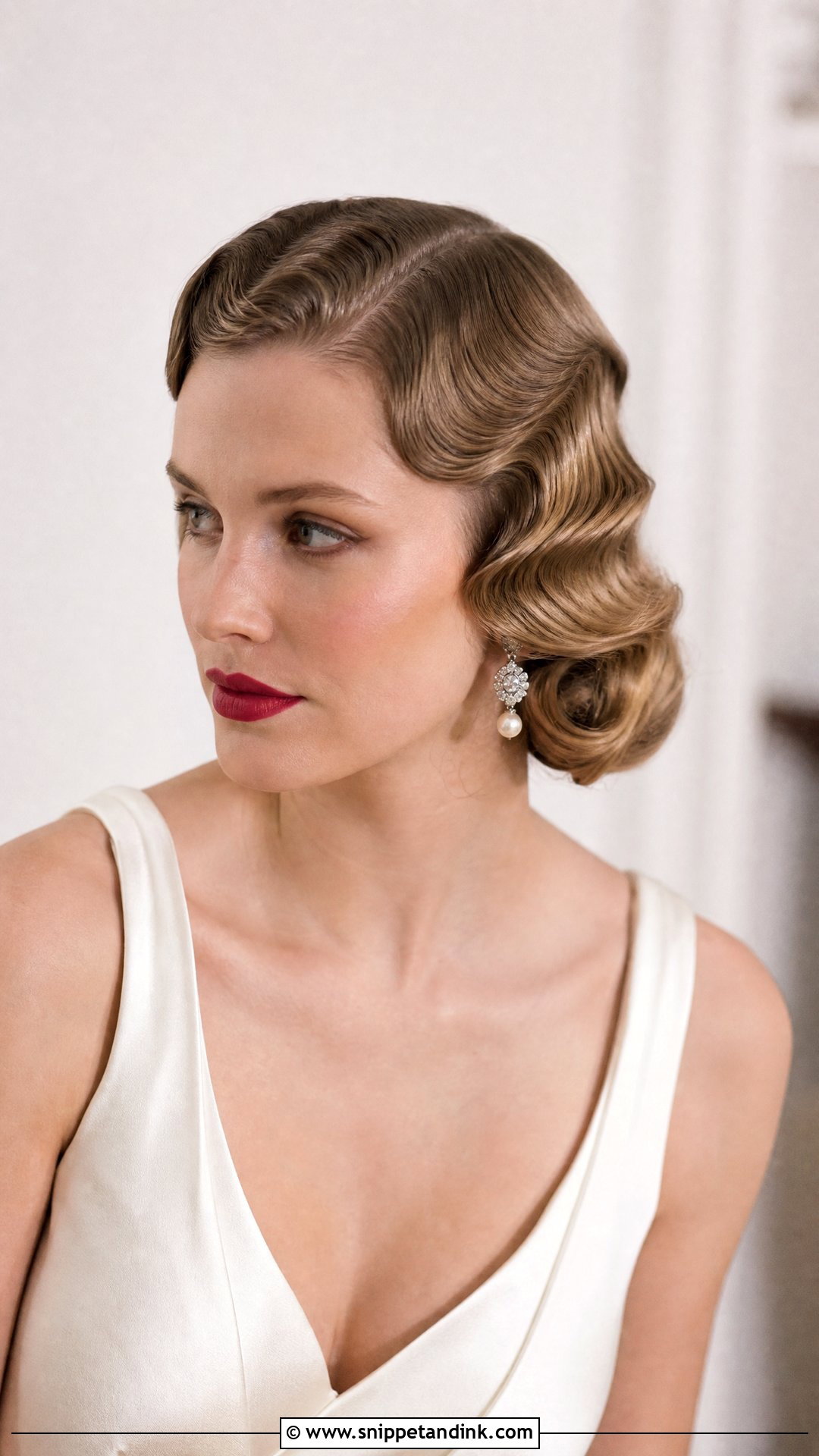 Vintage Finger Waves - Snippet and Ink - 20 Short Hair Wedding Ideas
