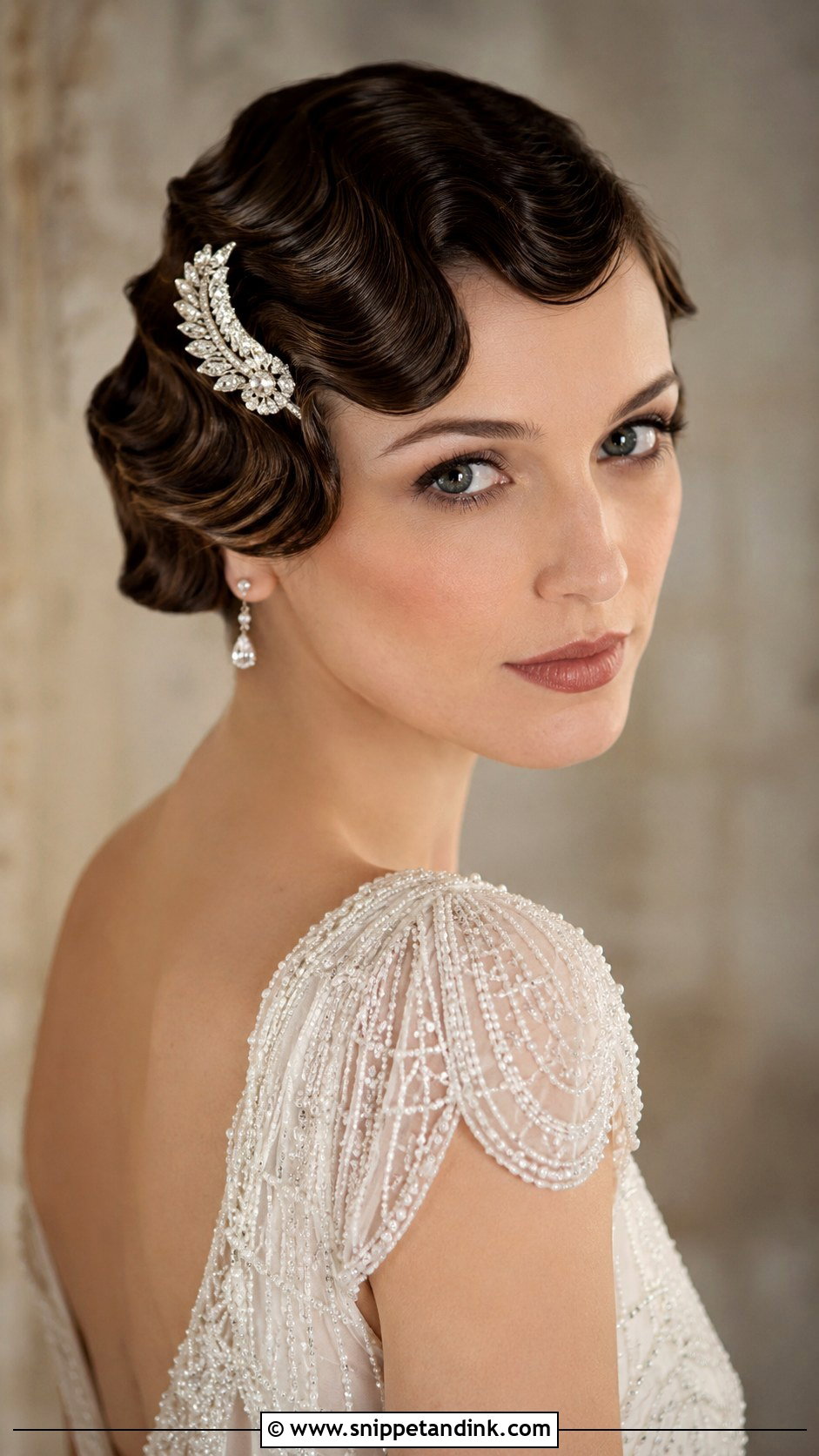 Vintage Finger Waves - Snippet and Ink - 20 Simple Bridal Hair Down Ideas
