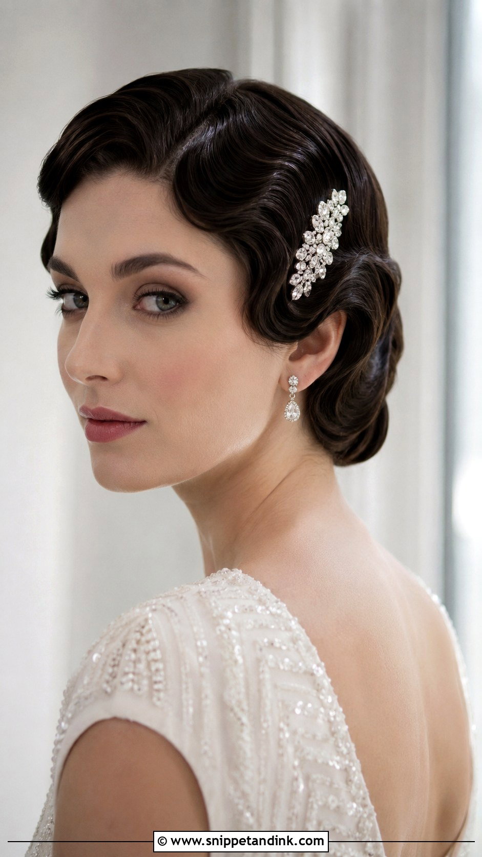 Vintage Finger Waves - Snippet and Ink - 20 Sims 4 CC Wedding Hair Ideas