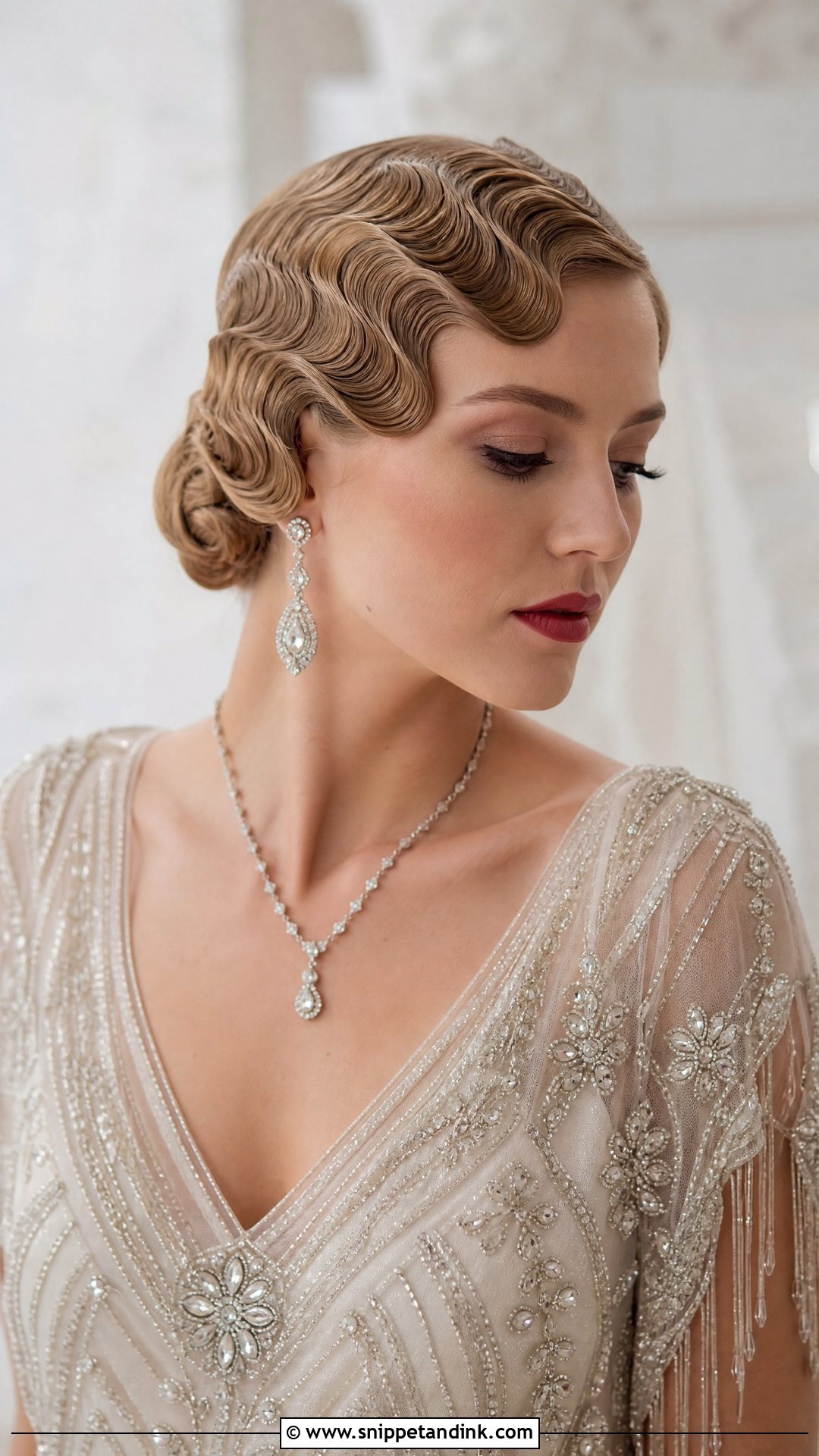 Vintage Finger Waves - Snippet and Ink - 20 Wedding Hair 2025 Ideas
