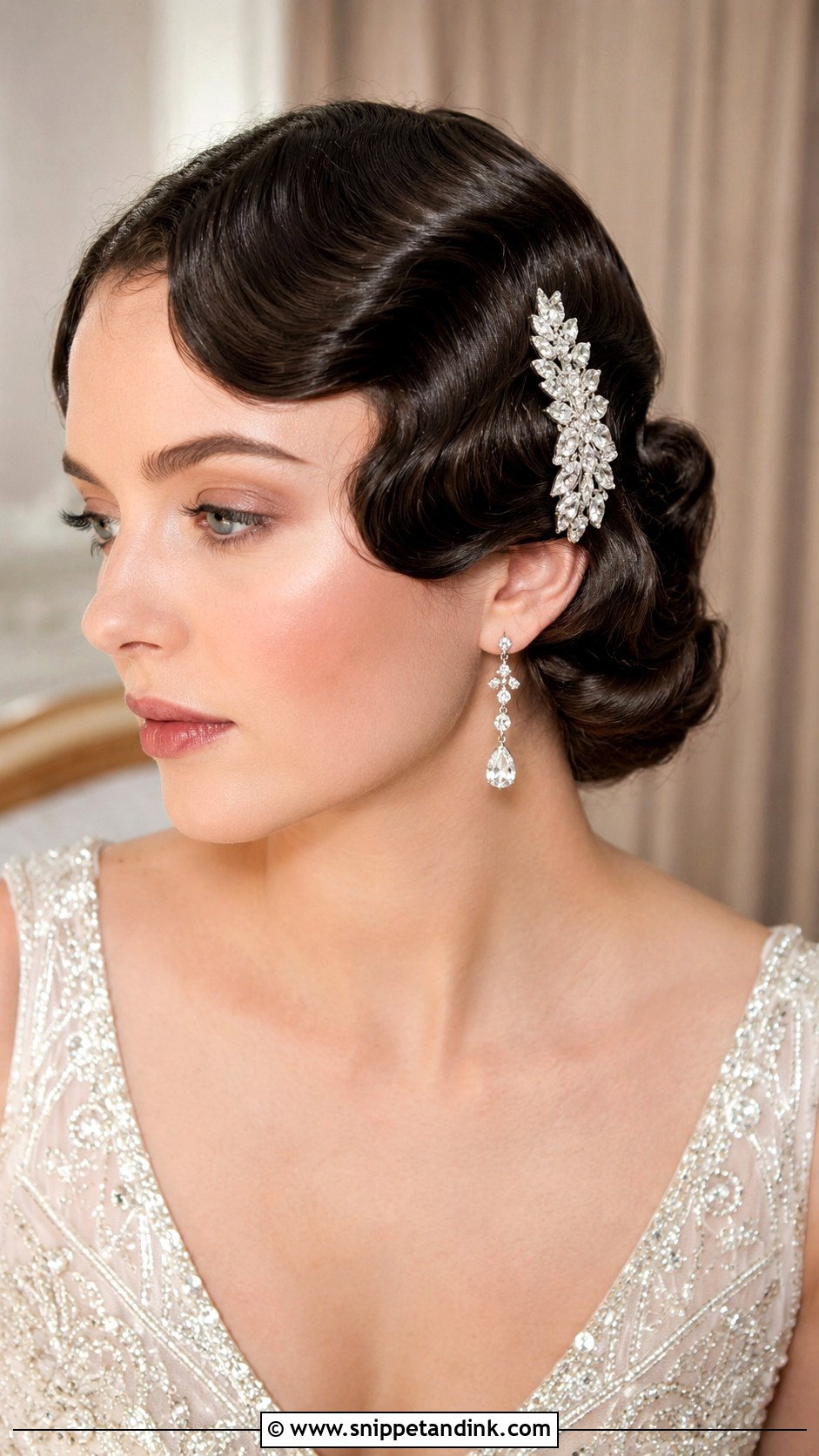 Vintage Finger Waves - Snippet and Ink - 20 Wedding Hair Ideas for Medium Length