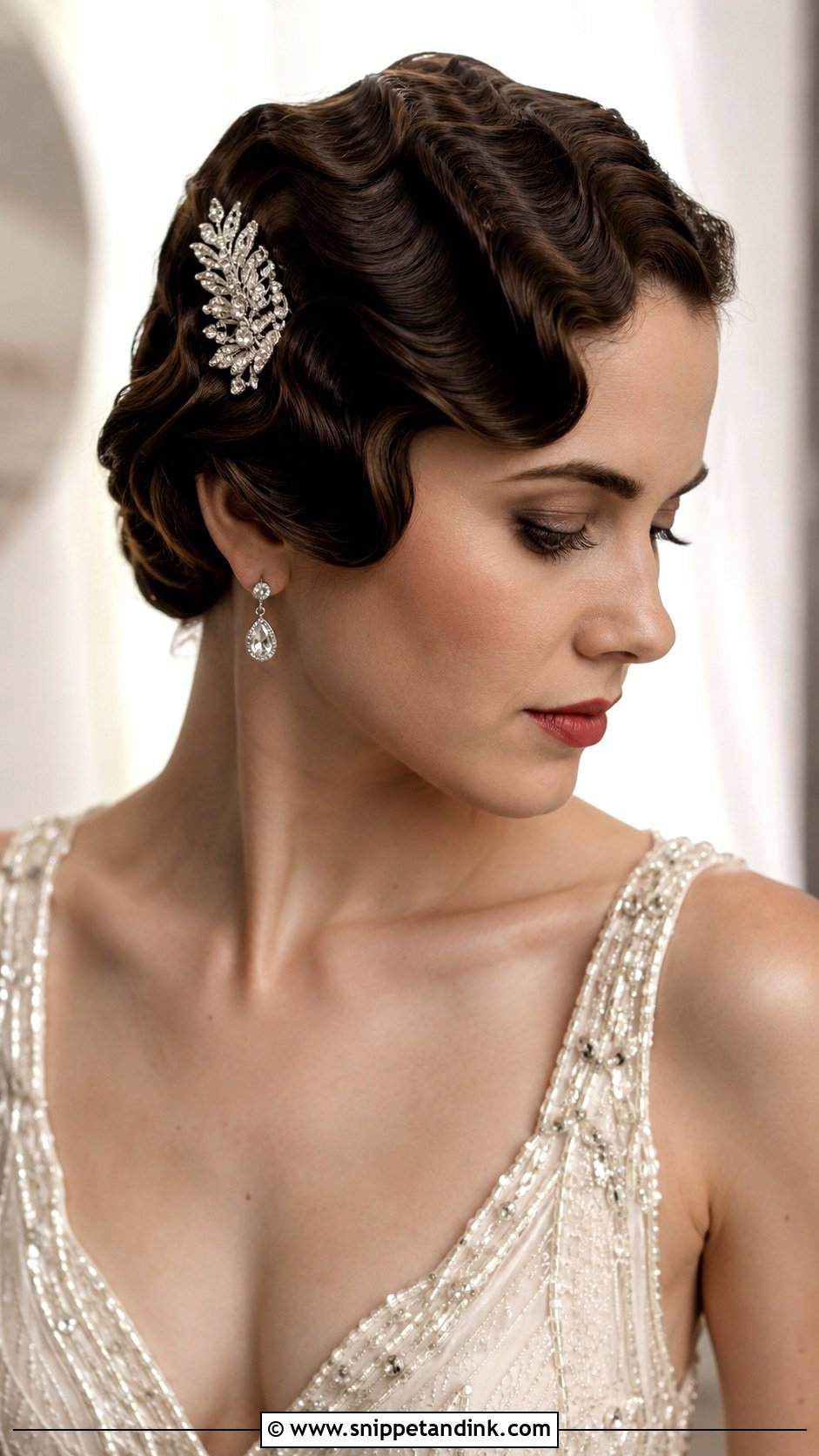 Vintage Finger Waves - Snippet and Ink - 20 Winter Wedding Hair Ideas