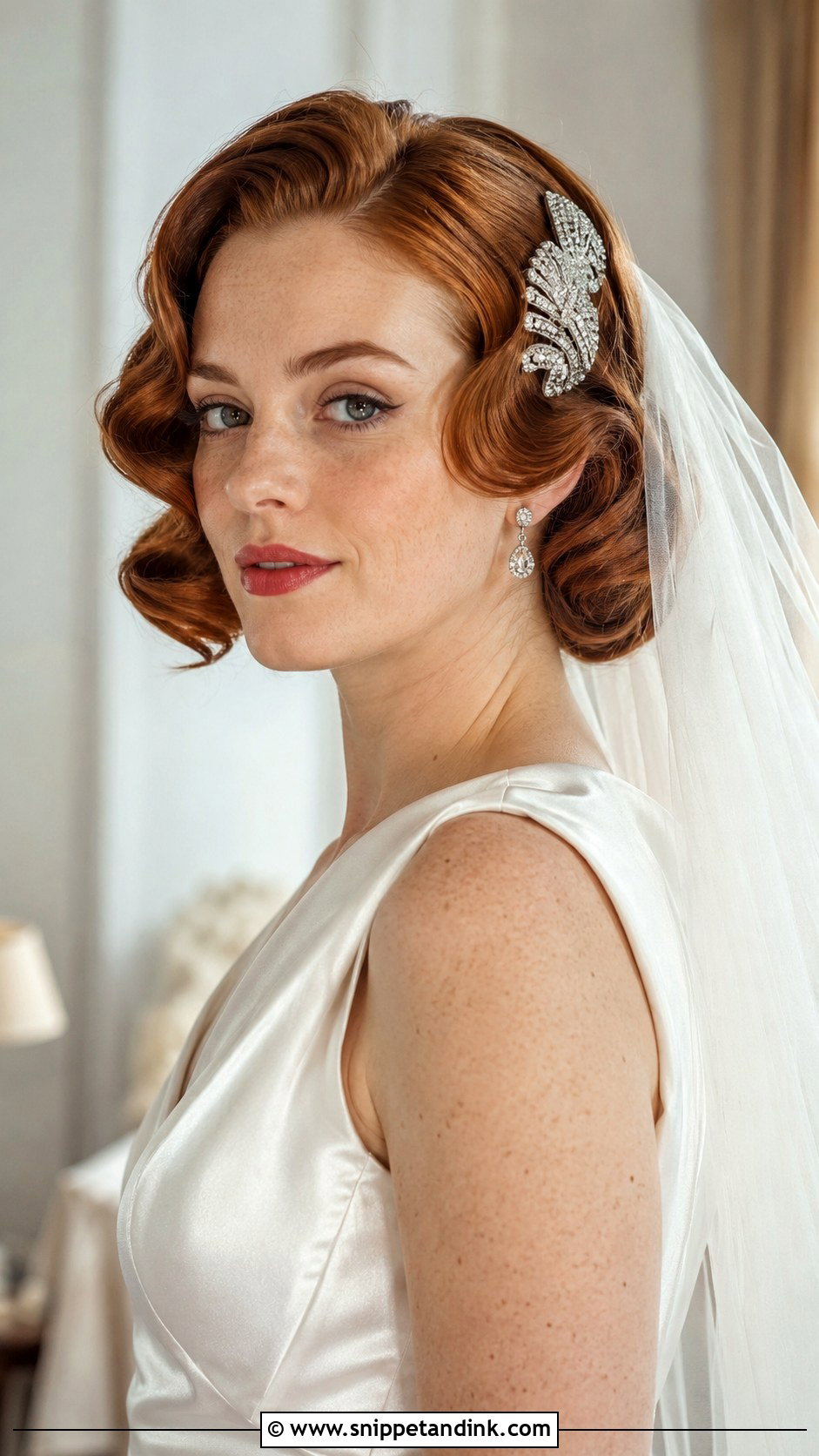 Vintage Finger Waves - Snippet and Ink - 25 Bridal Hairstyles for Round Face