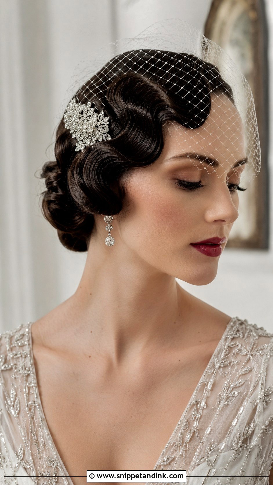Vintage Finger Waves - Snippet and Ink - 25 Curled Wedding Hair Ideas