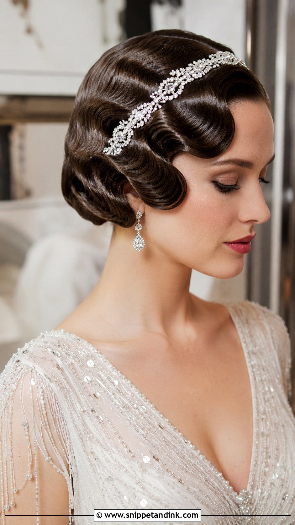 Vintage Finger Waves - Snippet and Ink - 25 Elegant Bridal Hairstyles