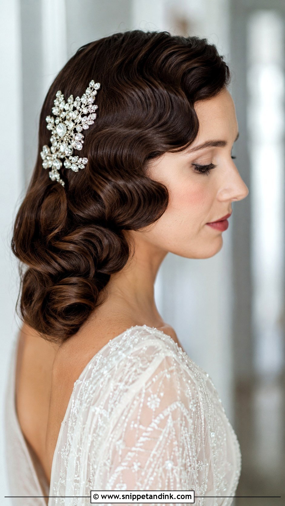 Vintage Finger Waves - Snippet and Ink - 25 Elegant Wedding Hair Down Ideas