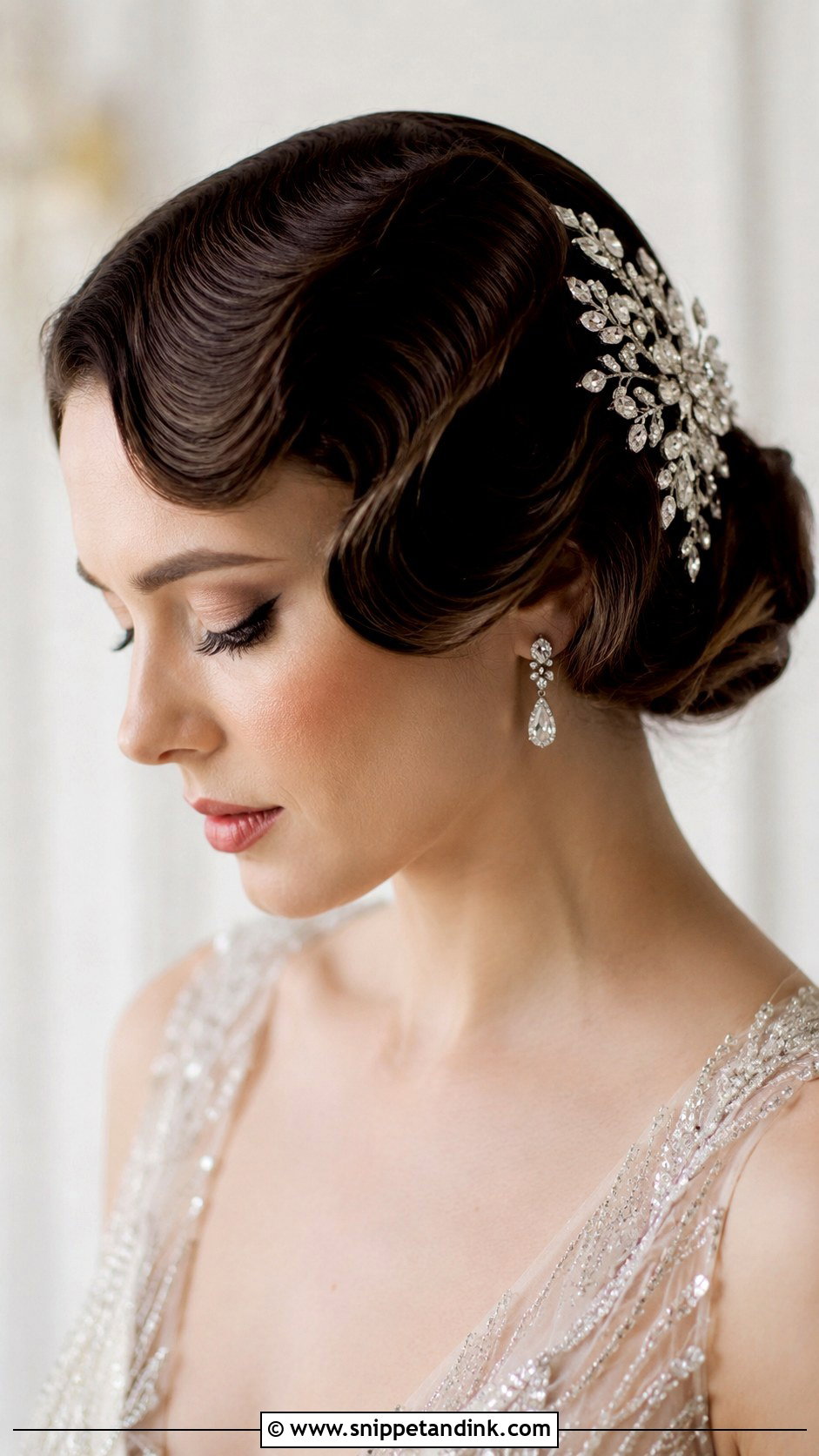 Vintage Finger Waves - Snippet and Ink - 25 Glam Wedding Hair Ideas
