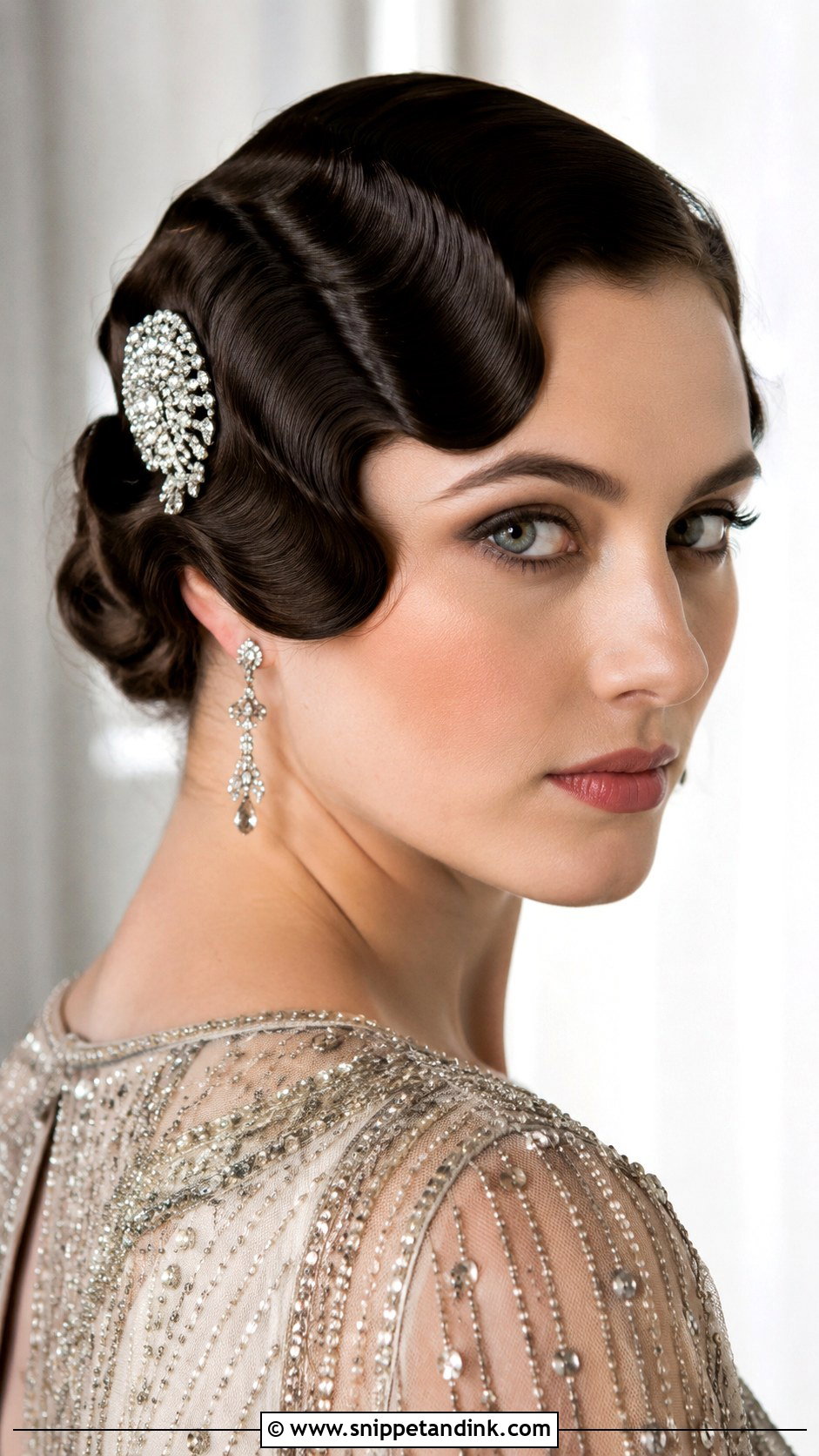 Vintage Finger Waves - Snippet and Ink - 25 Hairstyle for Wedding Function Ideas