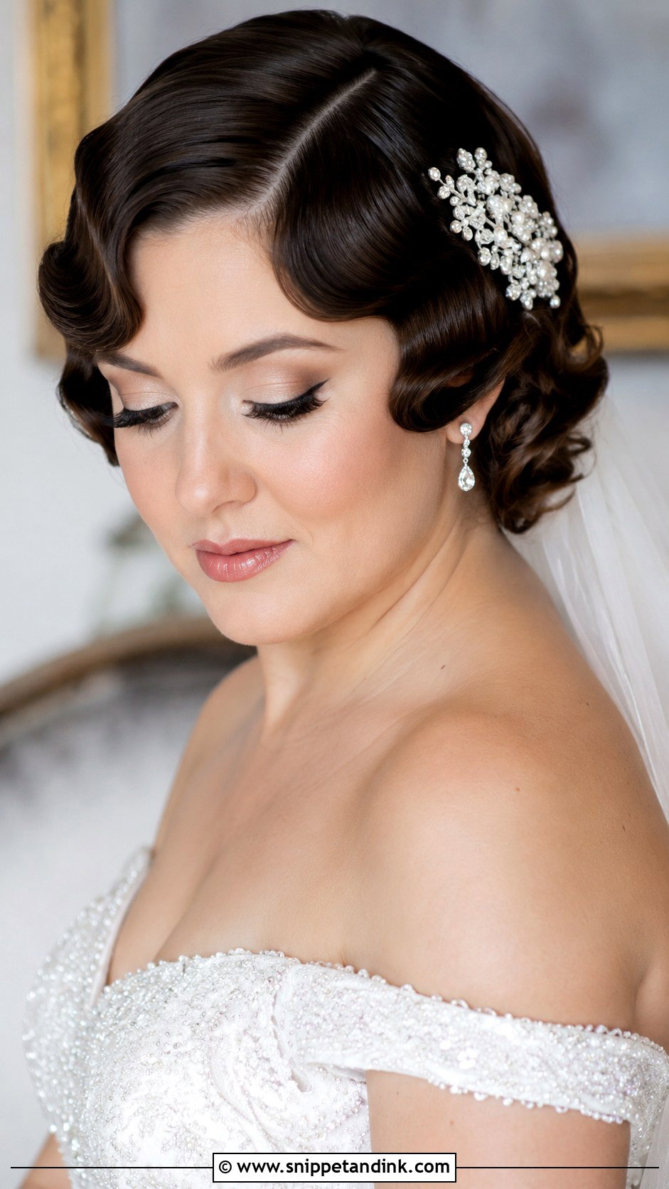 Vintage Finger Waves - Snippet and Ink - 25 Round Face Hairstyles for Wedding