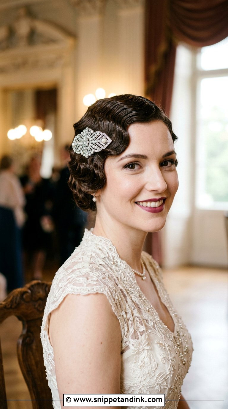 Vintage Finger Waves - Snippet and Ink - 20 Bride Hairdo Ideas