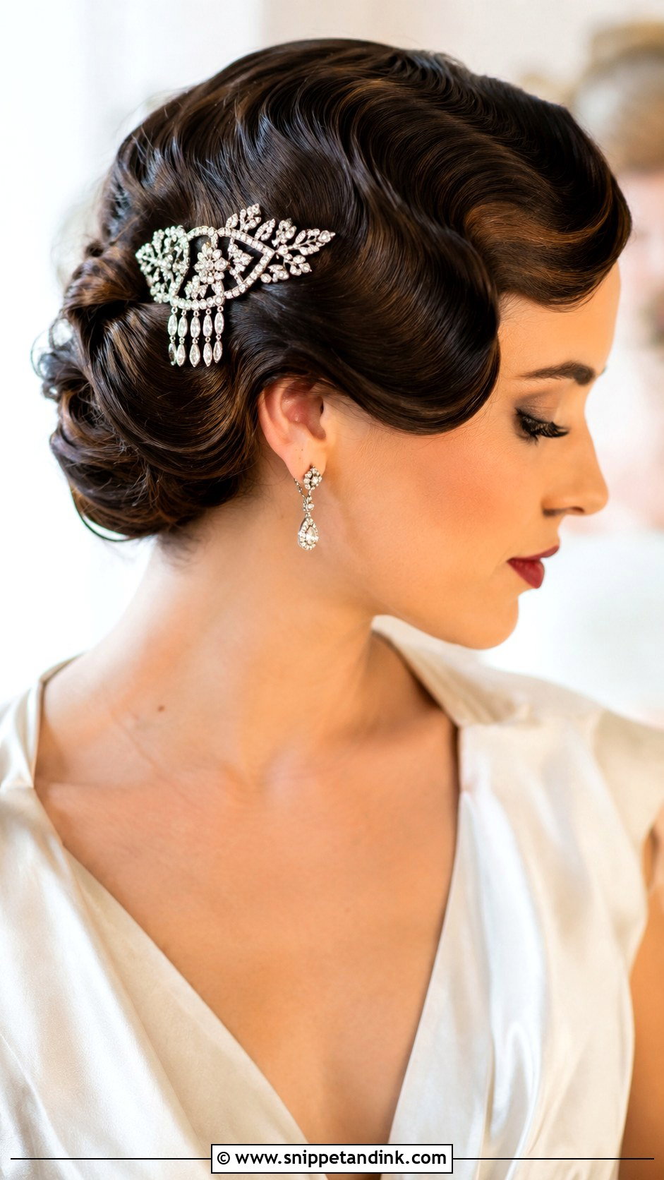 Vintage Finger Waves - Snippet and Ink - 25 Short Wedding Hairstyle Ideas