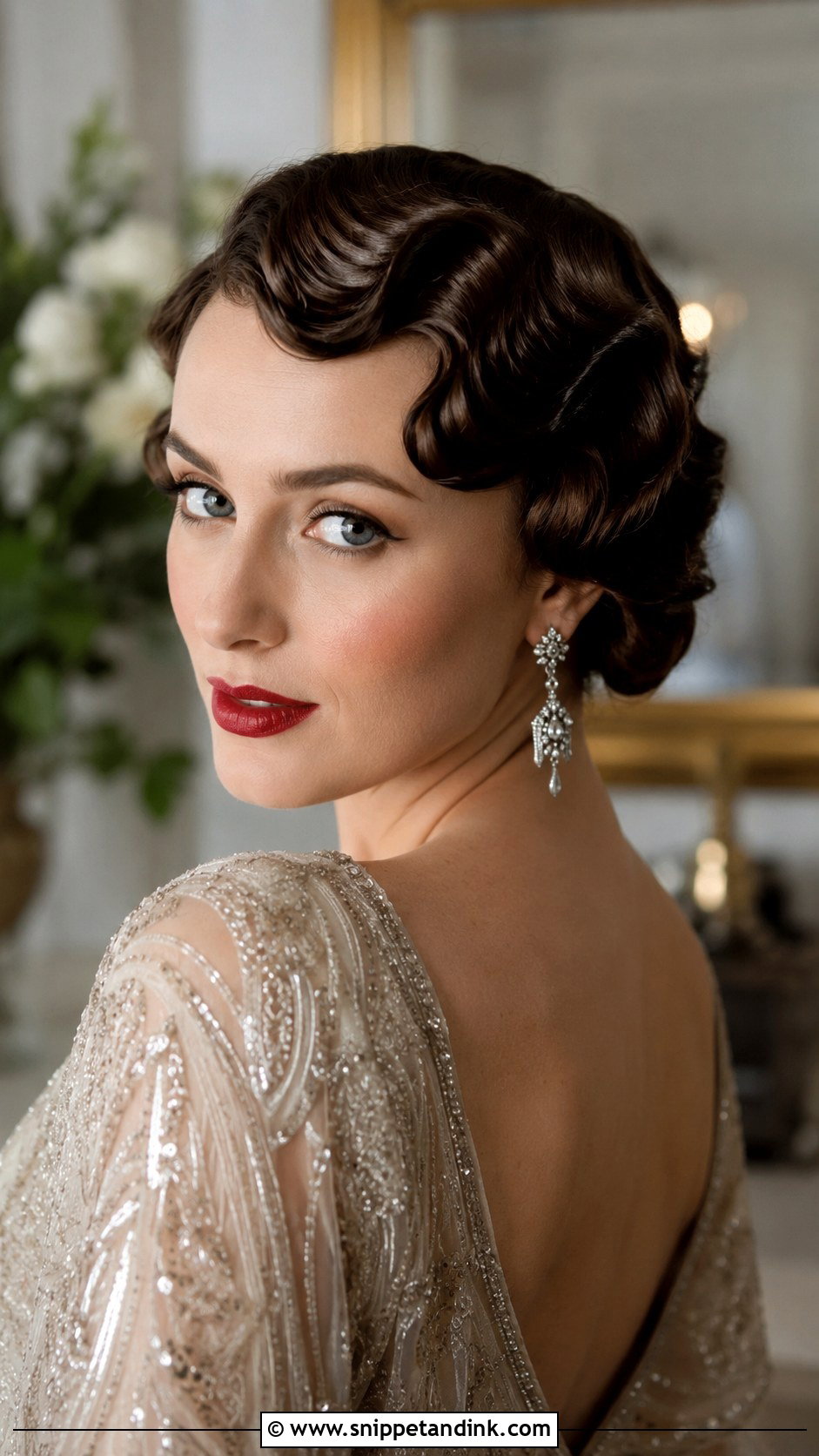 Vintage Finger Waves - Snippet and Ink - 25 Shoulder Length Wedding Hair Ideas