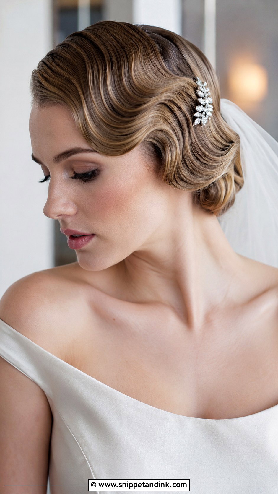 Vintage Finger Waves - Snippet and Ink - 25 Wedding Hair Ideas for Short Hair