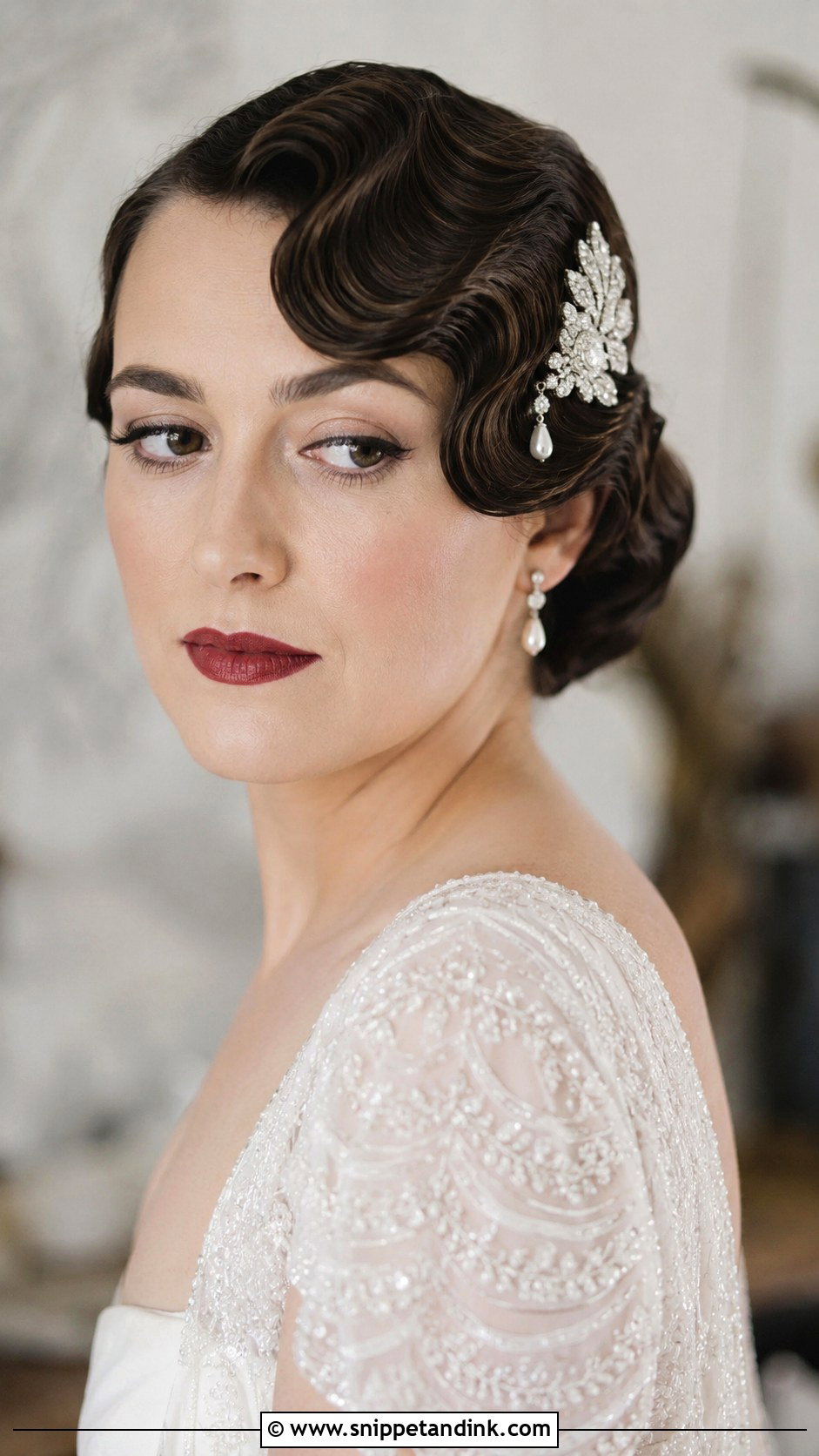 Vintage Finger Waves - Snippet and Ink - 30 Classy Wedding Hair Down Ideas