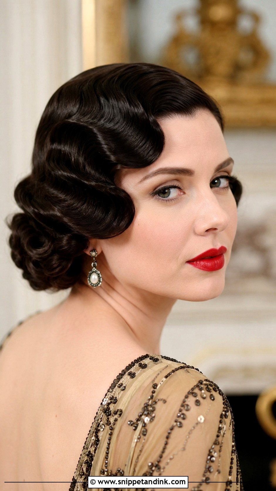 Vintage Finger Waves - Snippet and Ink - 30 Hairstyle for Engagement Ideas