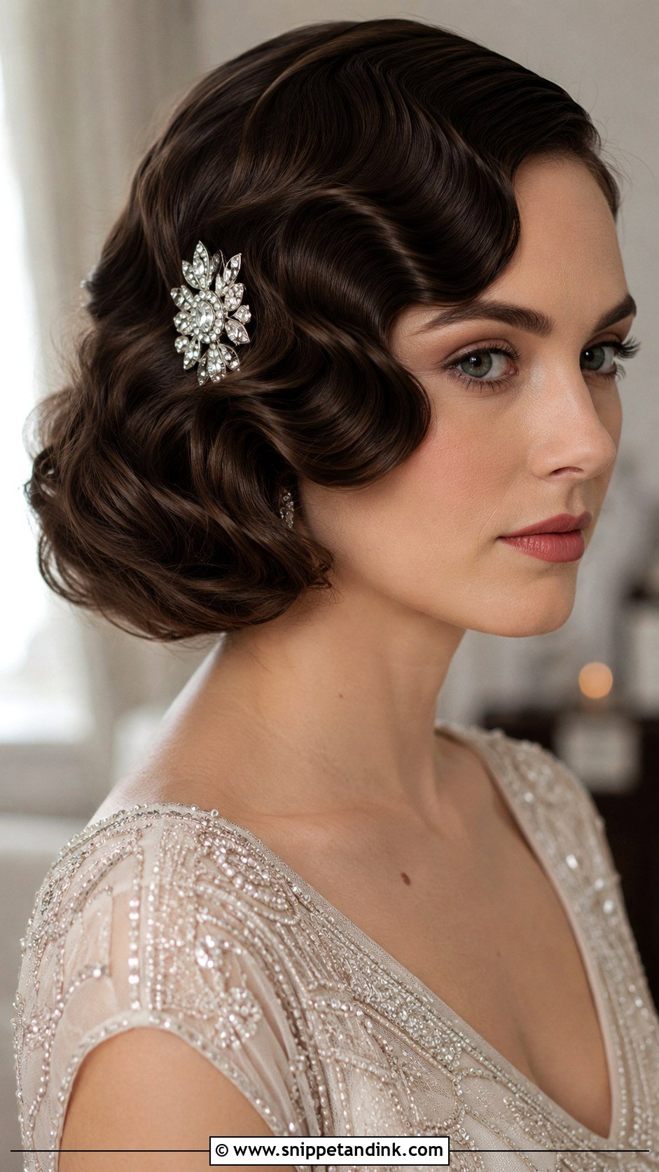 Vintage Finger Waves - Snippet and Ink - 30 Short Wedding Hairstyles