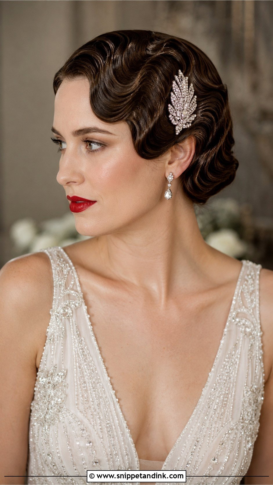 Vintage Finger Waves - Snippet and Ink - 30 Wedding Hair Ideas