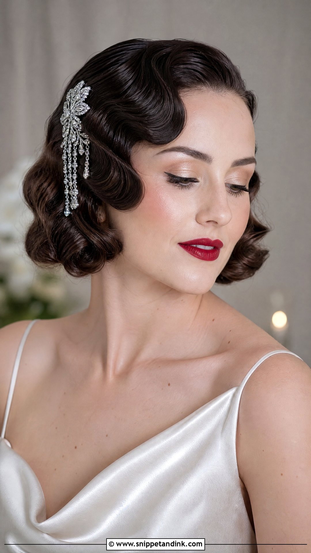 Vintage Finger Waves Bob - Snippet and Ink - 20 Wedding Hair Short Length Ideas