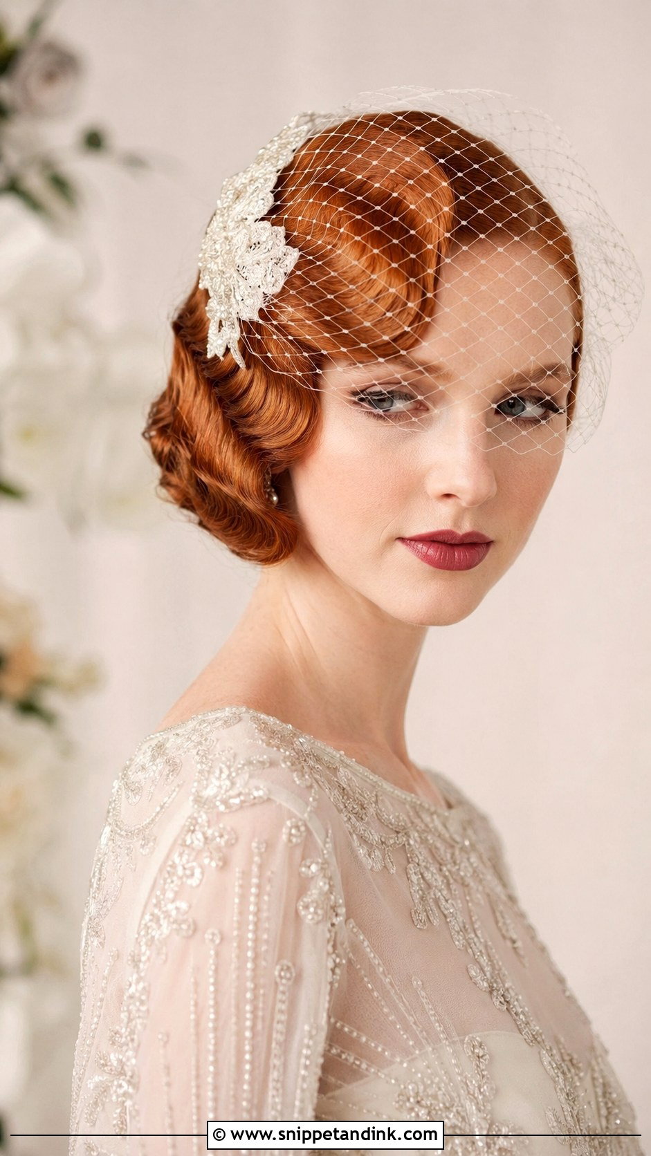 Vintage Finger Waves Bob - Snippet and Ink - 25 Bob Wedding Hair Ideas