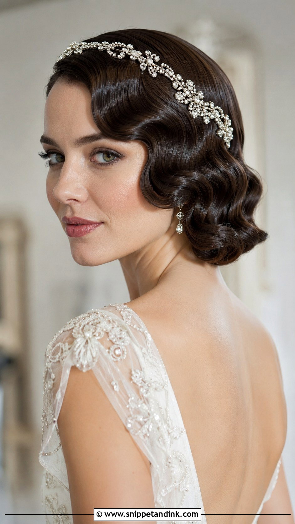 Vintage Finger Waves Bob - Snippet and Ink - 25 Bridal Hairstyles for Short Hair