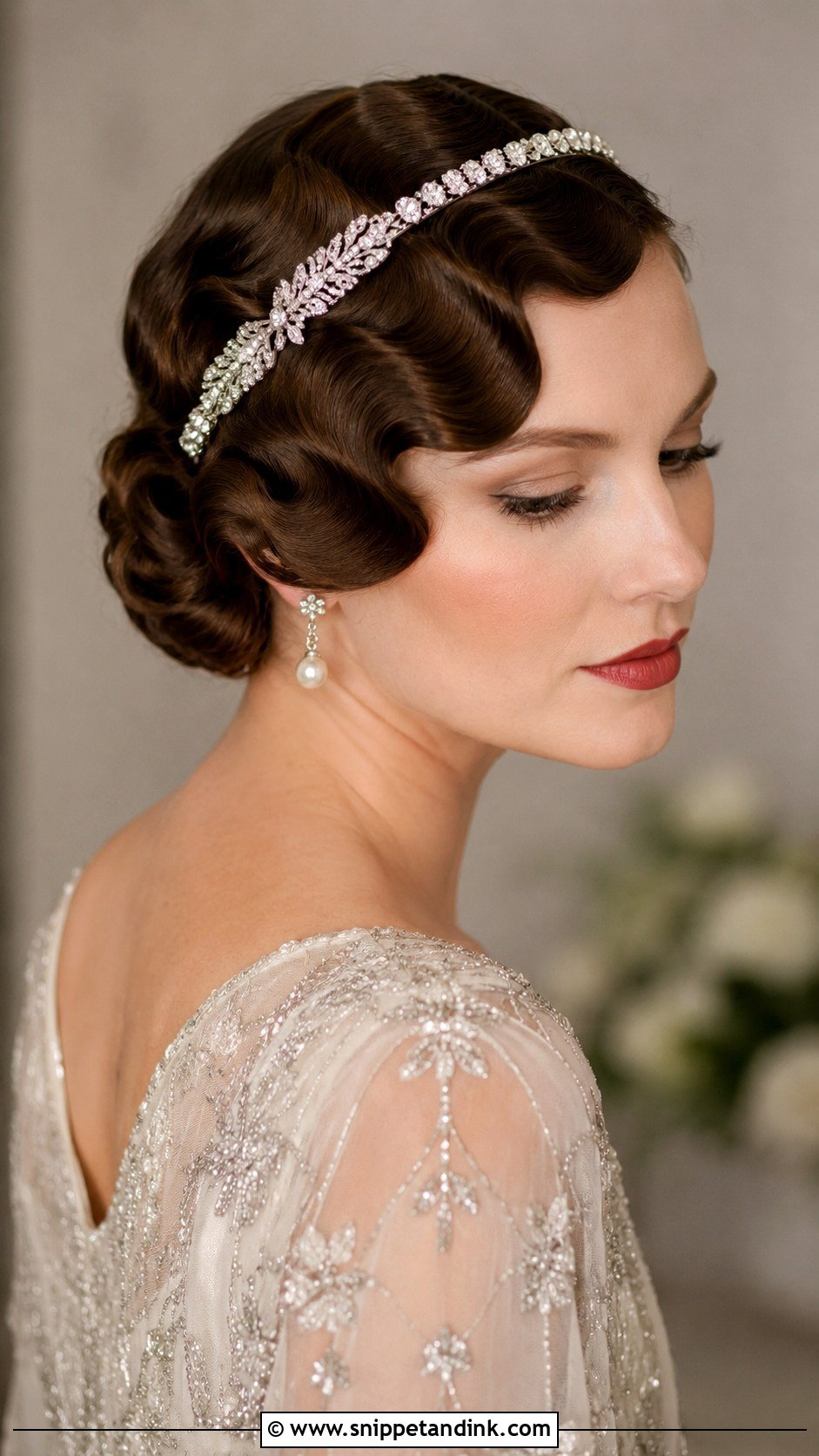 Vintage Finger Waves Bridal Hairstyle - Snippet and Ink - 25 Bride Hairstyles for Long Hair