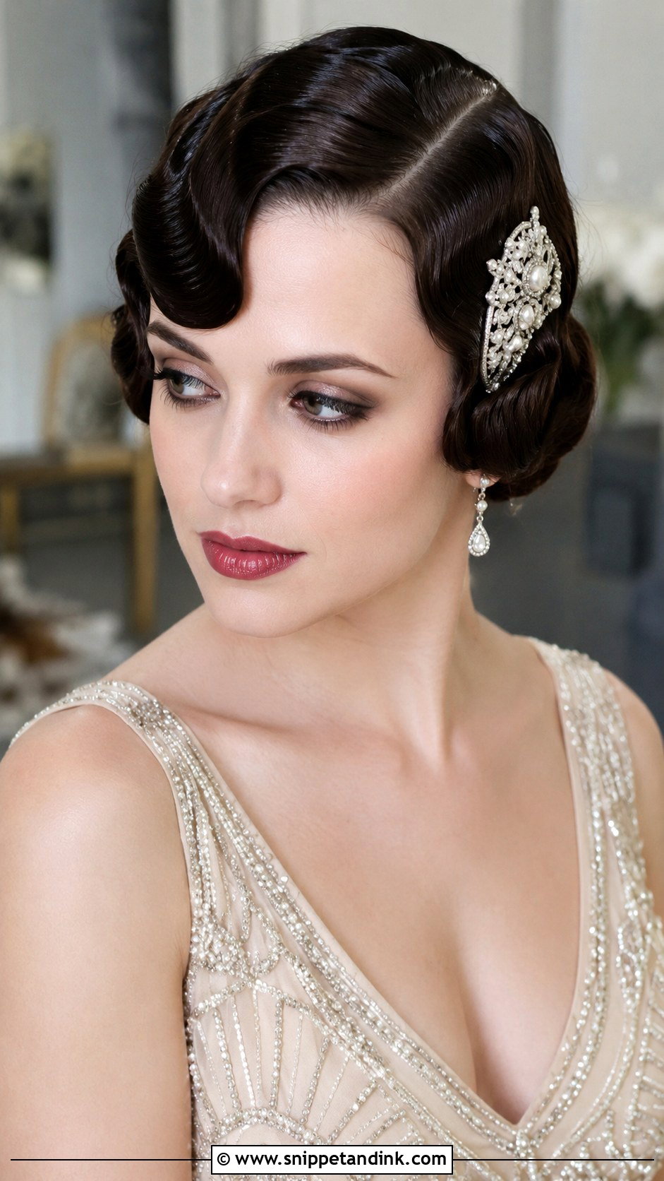 Vintage Finger Waves Bridal Hairstyle - Snippet and Ink - 25 Wedding Hair Inspiration Ideas