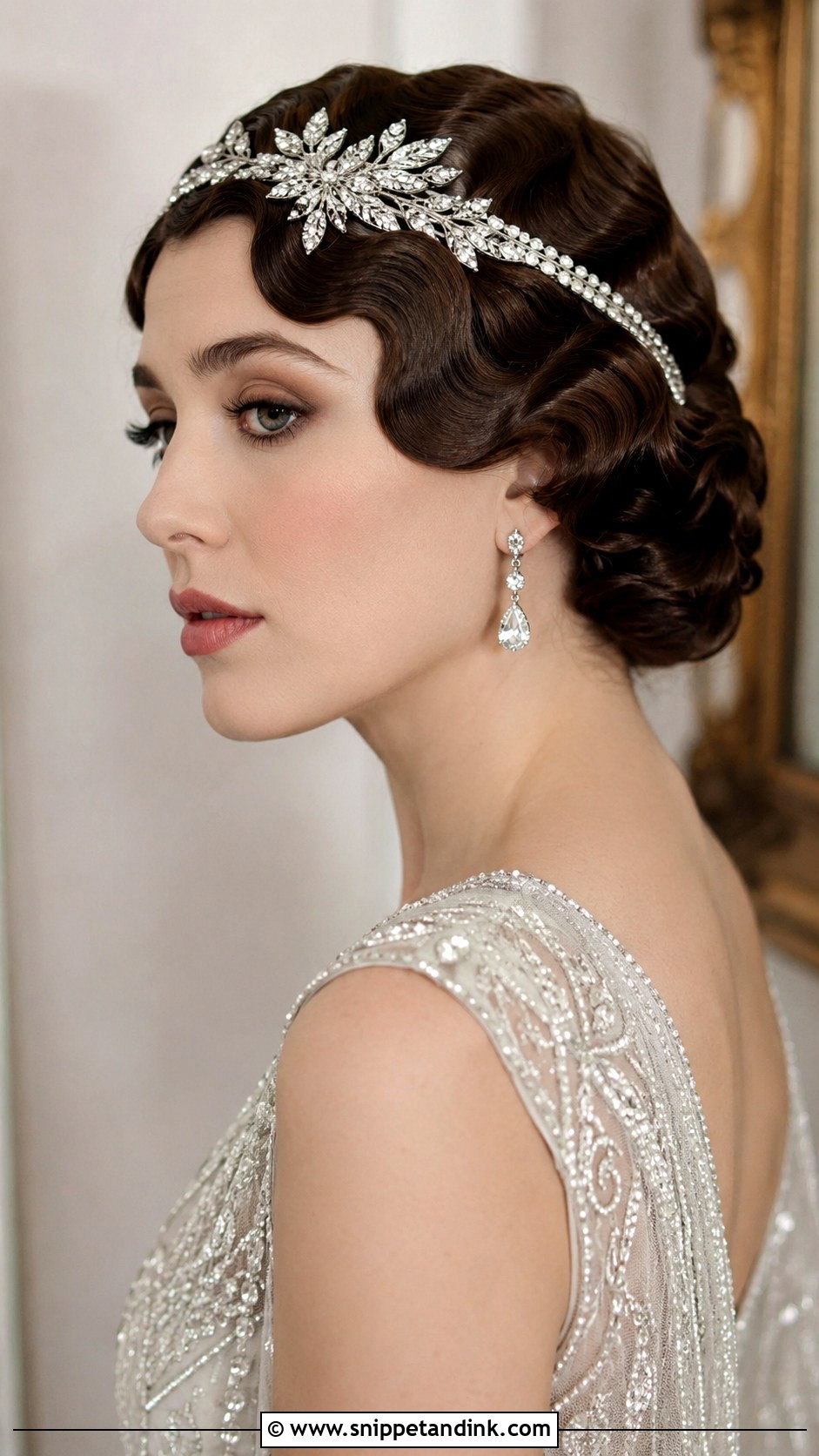 Vintage Finger Waves Bridal Hairstyle - Snippet and Ink - 30 Bride Hairstyle Ideas