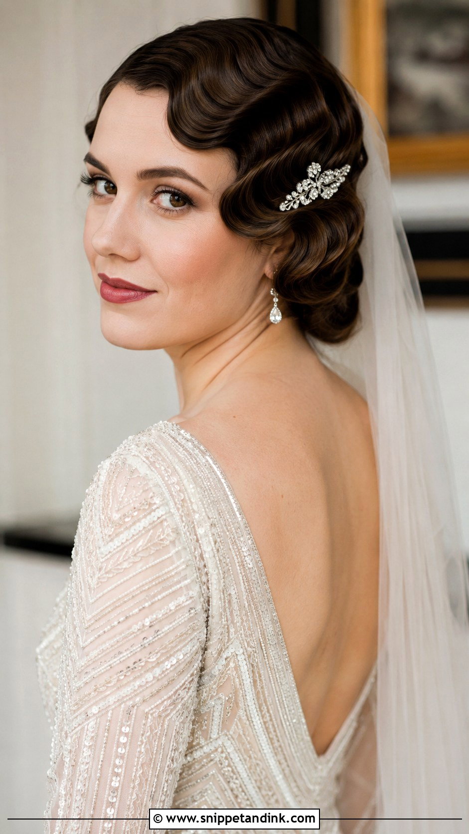 Vintage Finger Waves Bridal Look - Snippet and Ink - 35 Bride Hairstyles