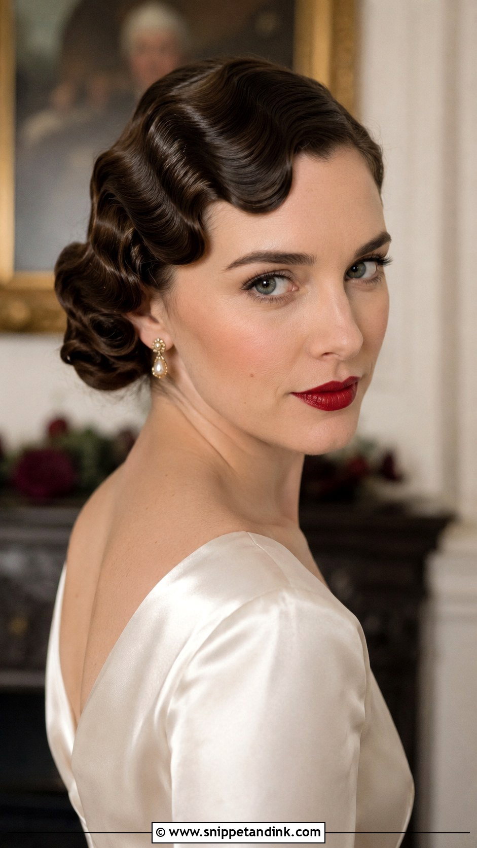Vintage Finger Waves Court Wedding Hairstyle - Snippet and Ink - 20 Court Wedding Hairstyles
