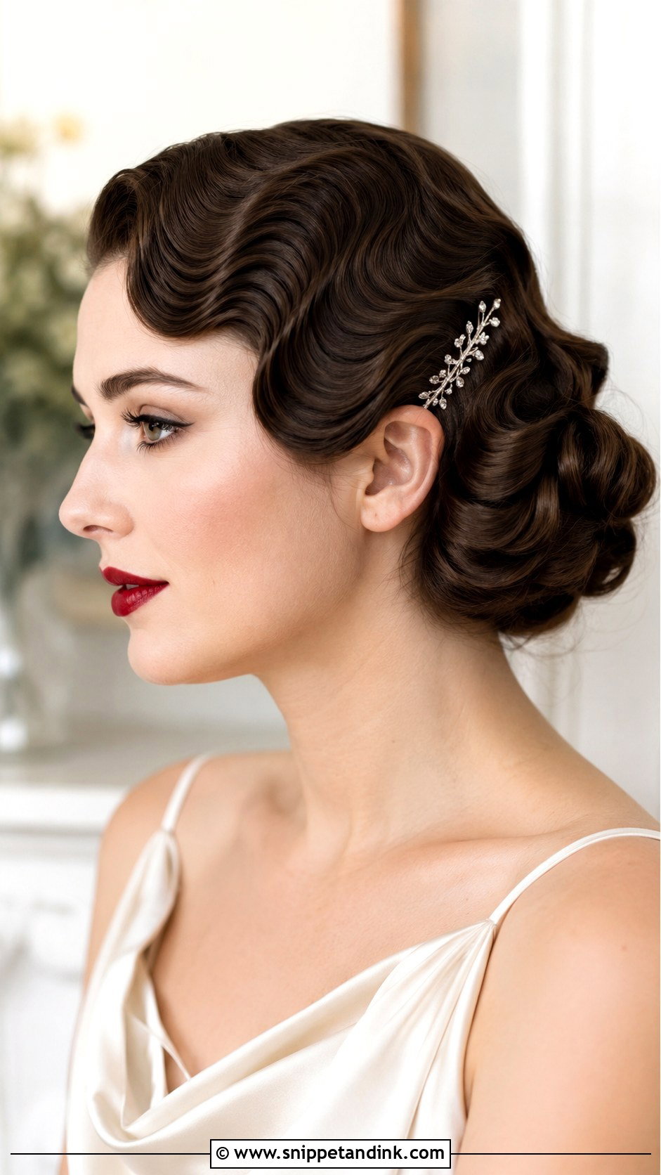 Vintage Finger Waves Engagement Hairstyle - Snippet and Ink - 25 Hairstyle for Engagement Bride Ideas