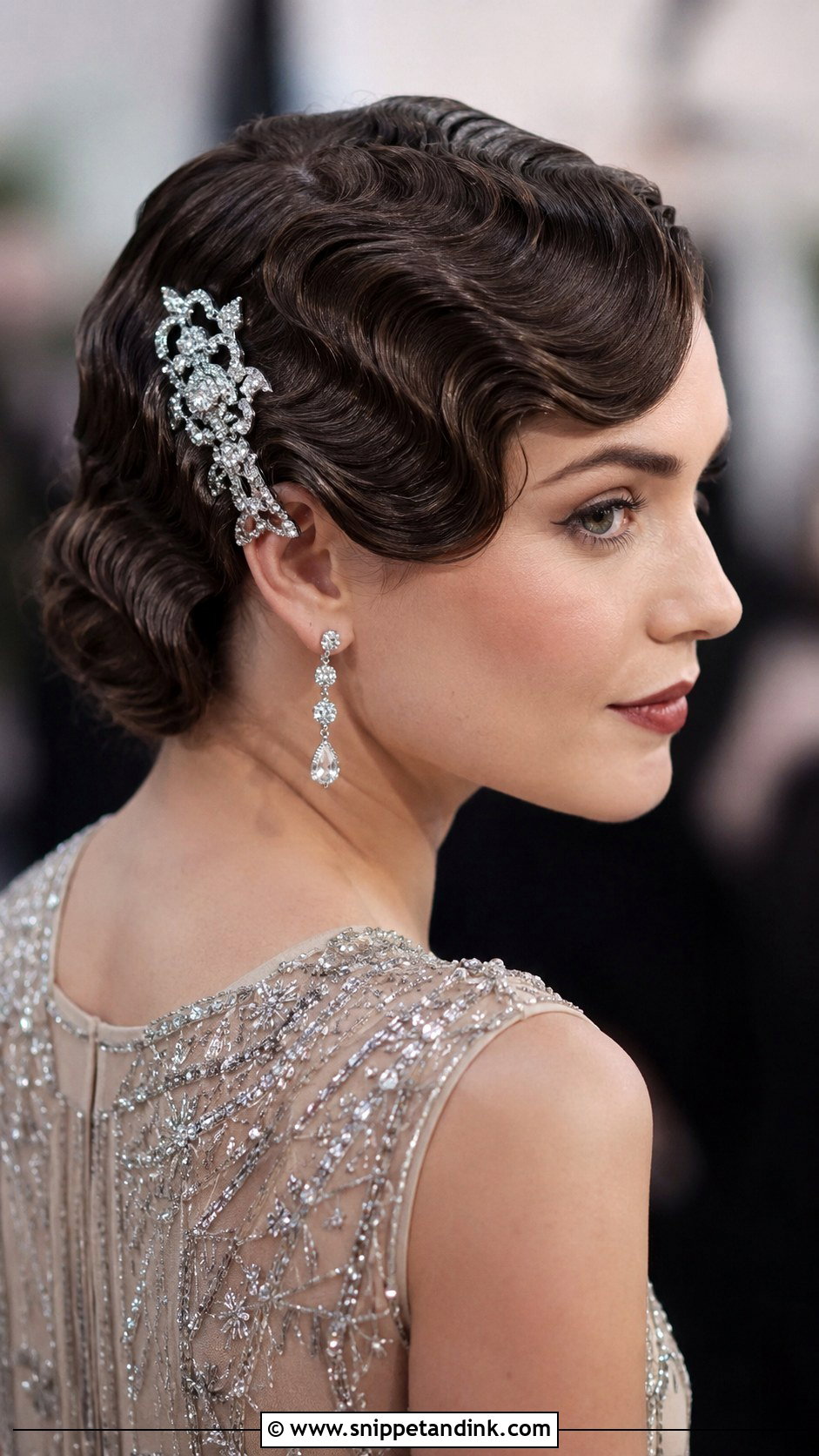 Vintage Finger Waves For Short Hair - Snippet and Ink - 20 Bridal Hair for Short Hair Ideas