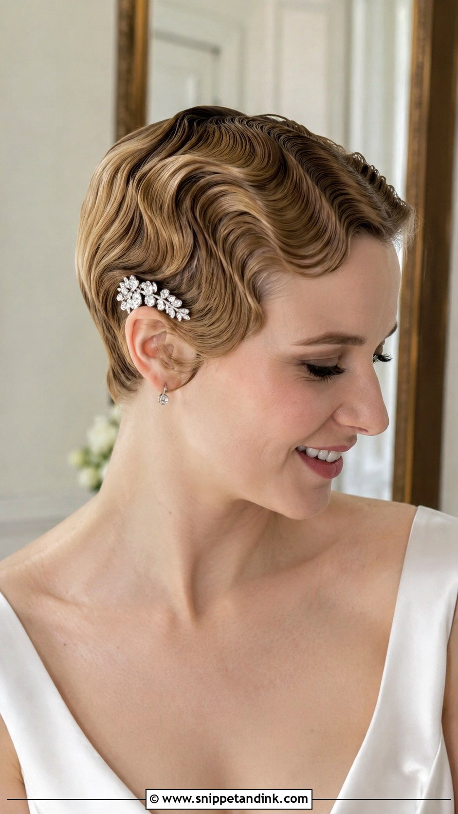 Vintage Finger Waves Pixie - Snippet and Ink - 20 Hairstyles for Weddings Short Hair