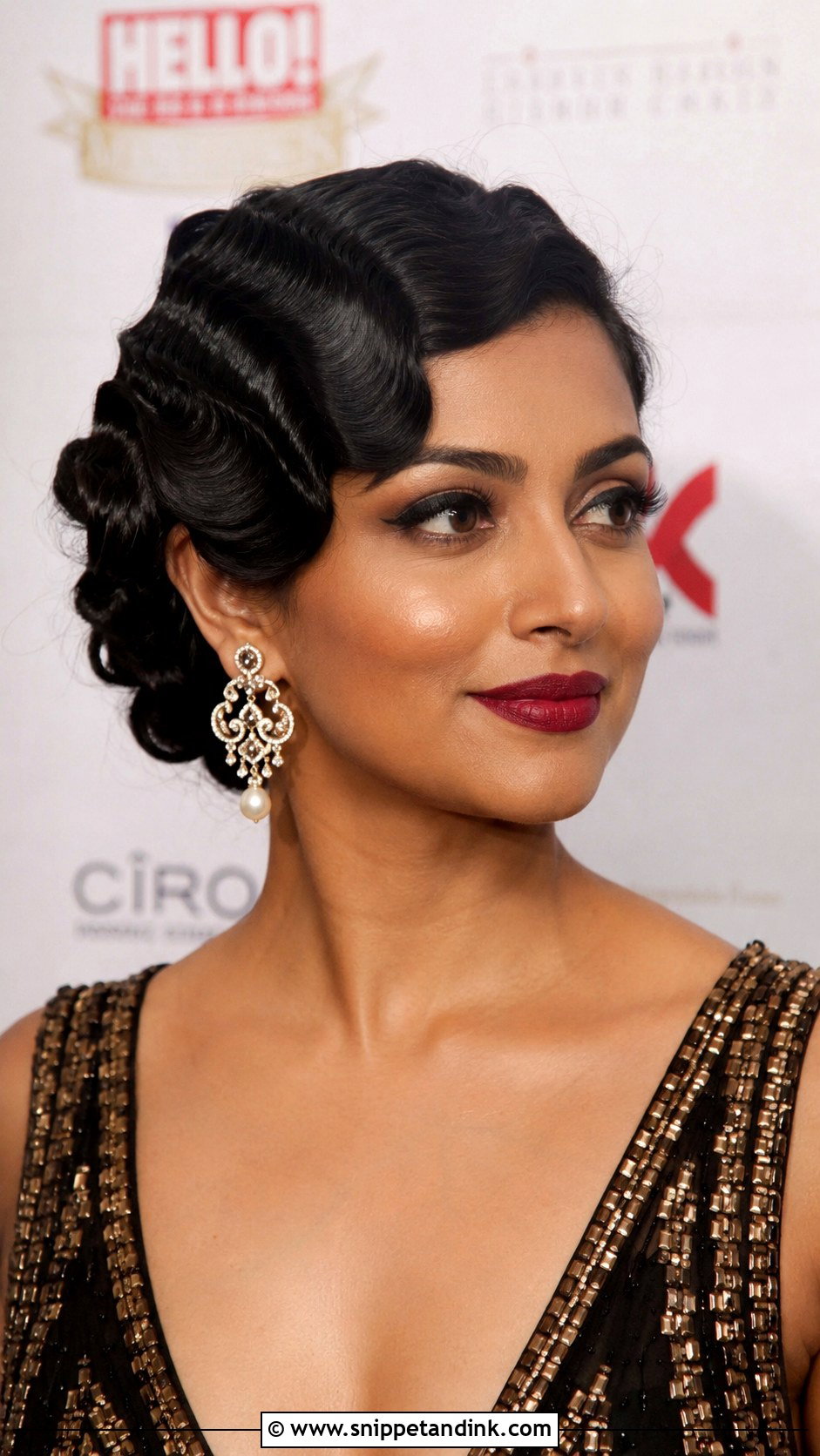 Vintage Finger Waves Updo - Snippet and Ink - 20 Sangeet Hair Styles