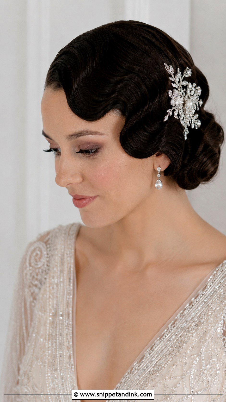 Vintage Finger Waves Wedding Hair - Snippet and Ink - 25 Wedding Hair Bride Ideas