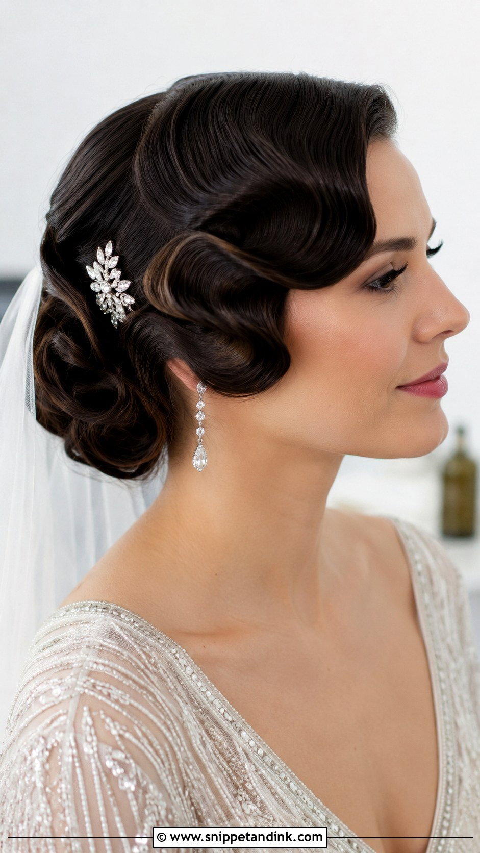 Vintage Finger Waves Wedding Hair - Snippet and Ink - 35 Hairstyles for Wedding