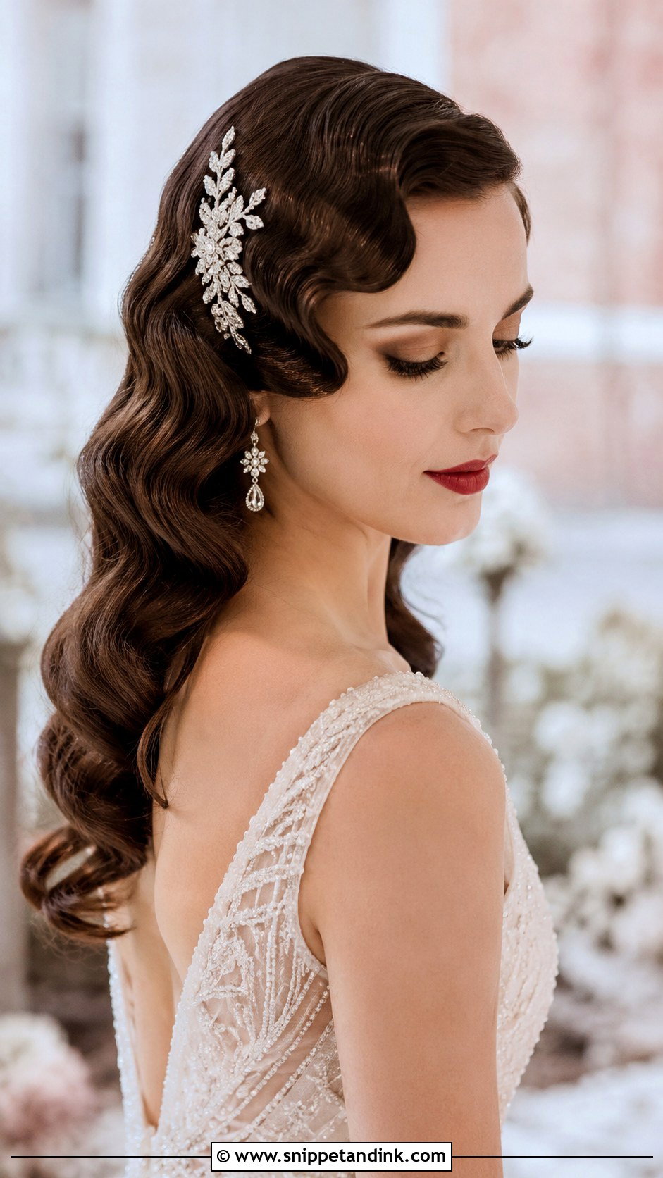 Vintage Finger Waves Wedding Hair Down - Snippet and Ink - 35 Wedding Hair Down Ideas