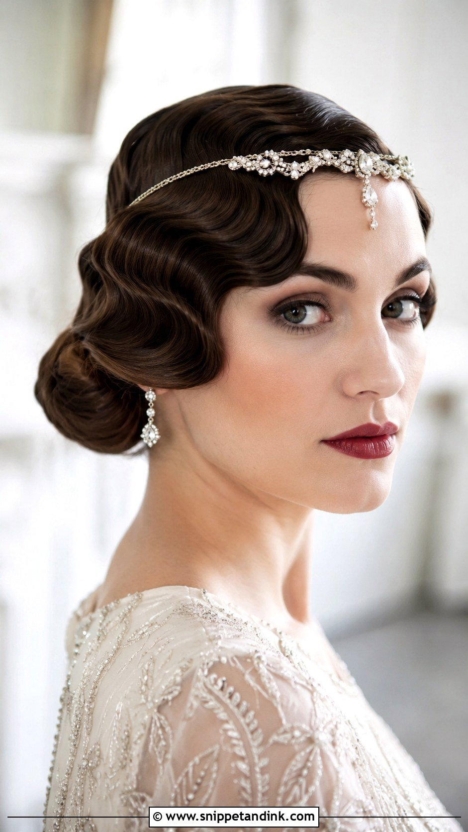 Vintage Finger Waves Wedding Hairstyle - Snippet and Ink - 30 Wedding Hair Styles for Long Hair