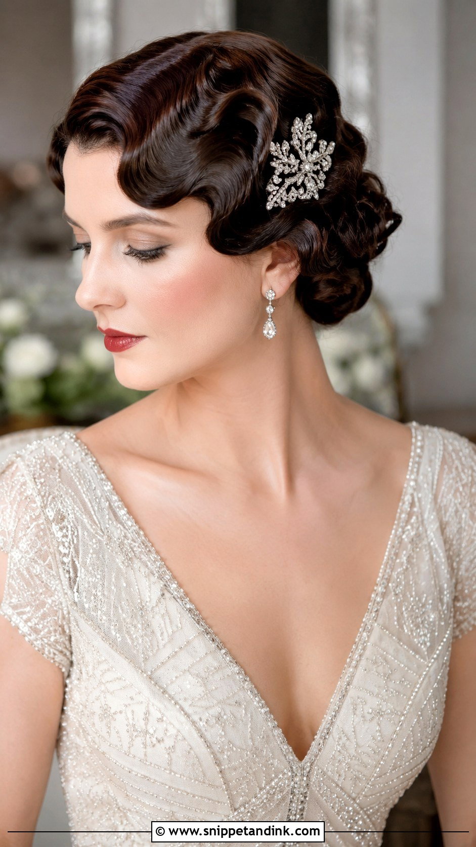 Vintage Finger Waves Wedding Hairstyle - Snippet and Ink - 30 Wedding Hairstyles 2025