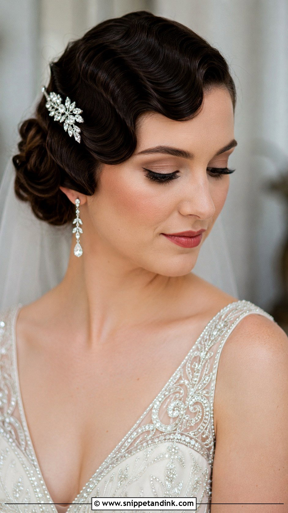 Vintage Finger Waves Wedding Hairstyle - Snippet and Ink - 35 Wedding Hairstyles