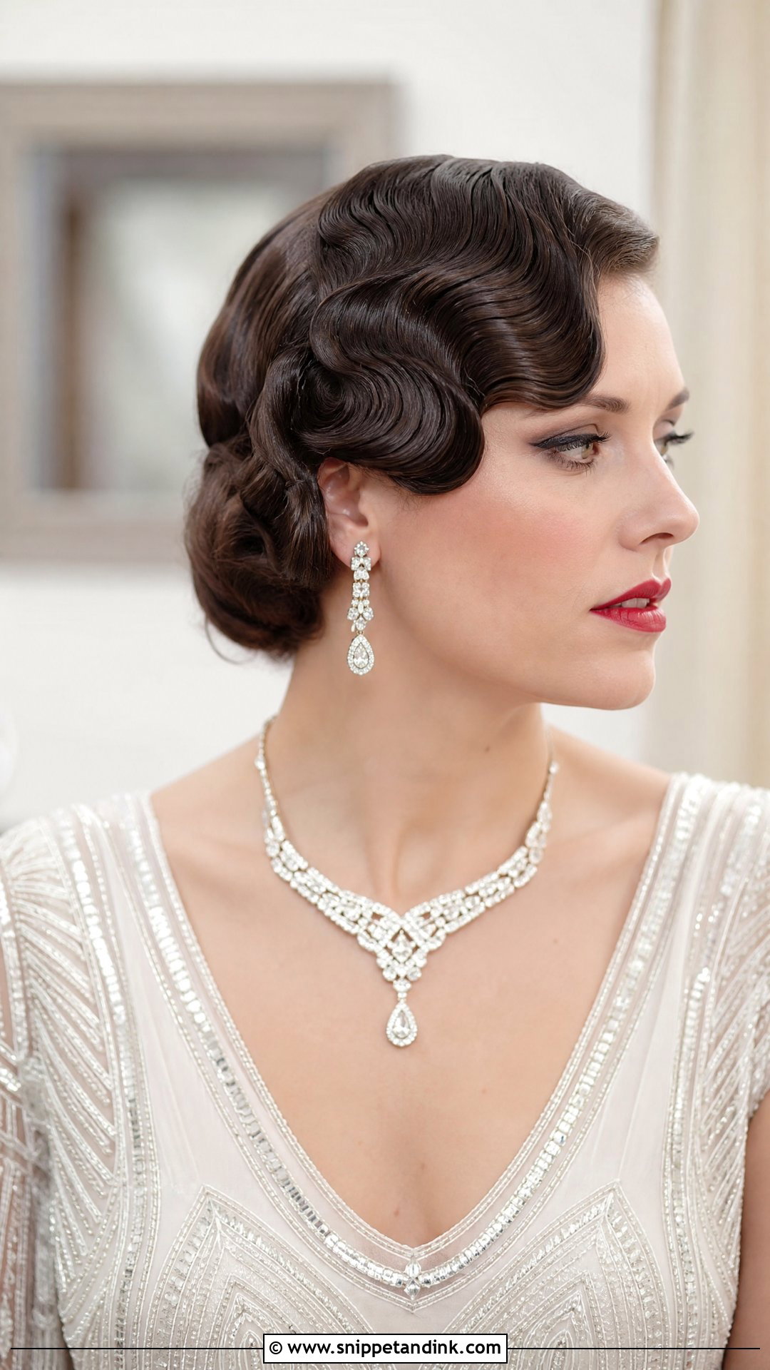 Vintage Finger Waves Wedding Hairstyle - Snippet and Ink - 20 Mid Length Wedding Hairstyles