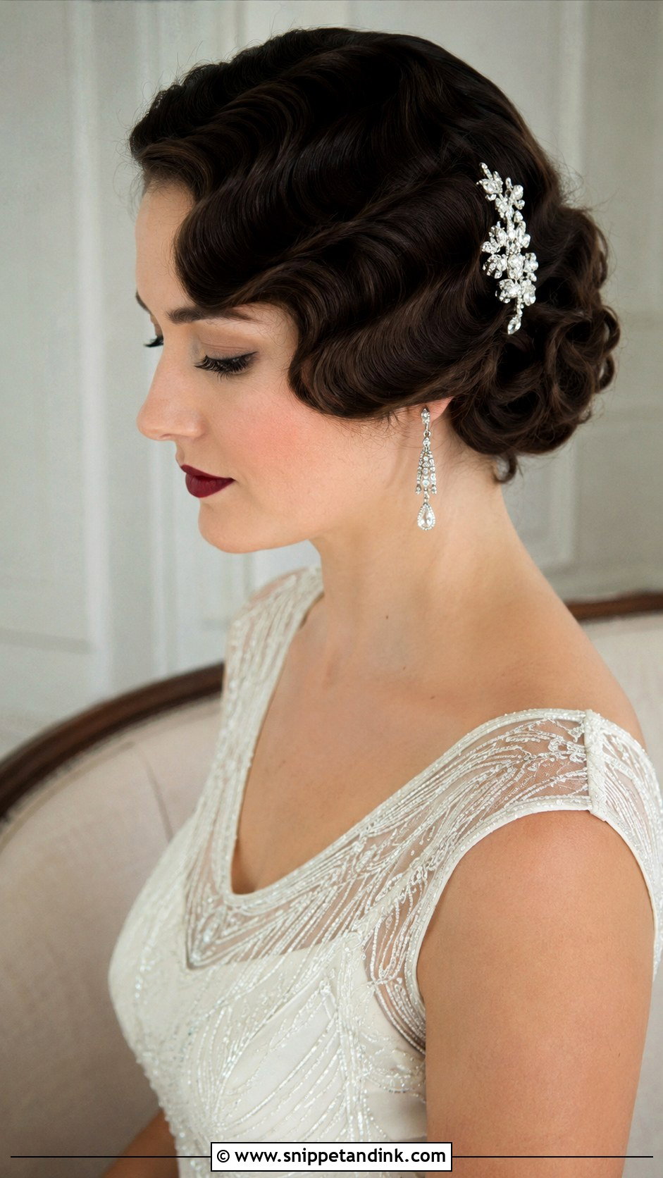 Vintage Finger Waves Wedding Hairstyle - Snippet and Ink - 20 Unique Wedding Hair Ideas