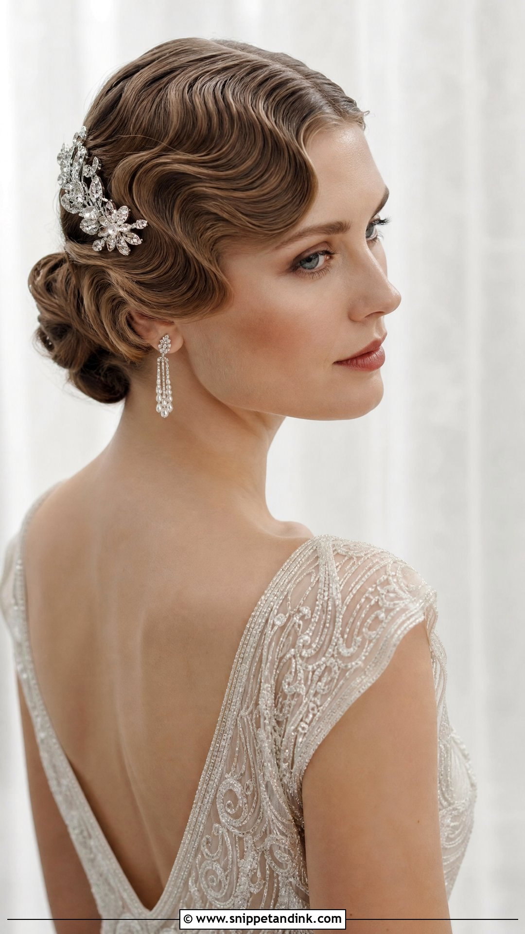 Vintage Finger Waves Wedding Hairstyle - Snippet and Ink - 20 Medium Length Bride Hairstyles