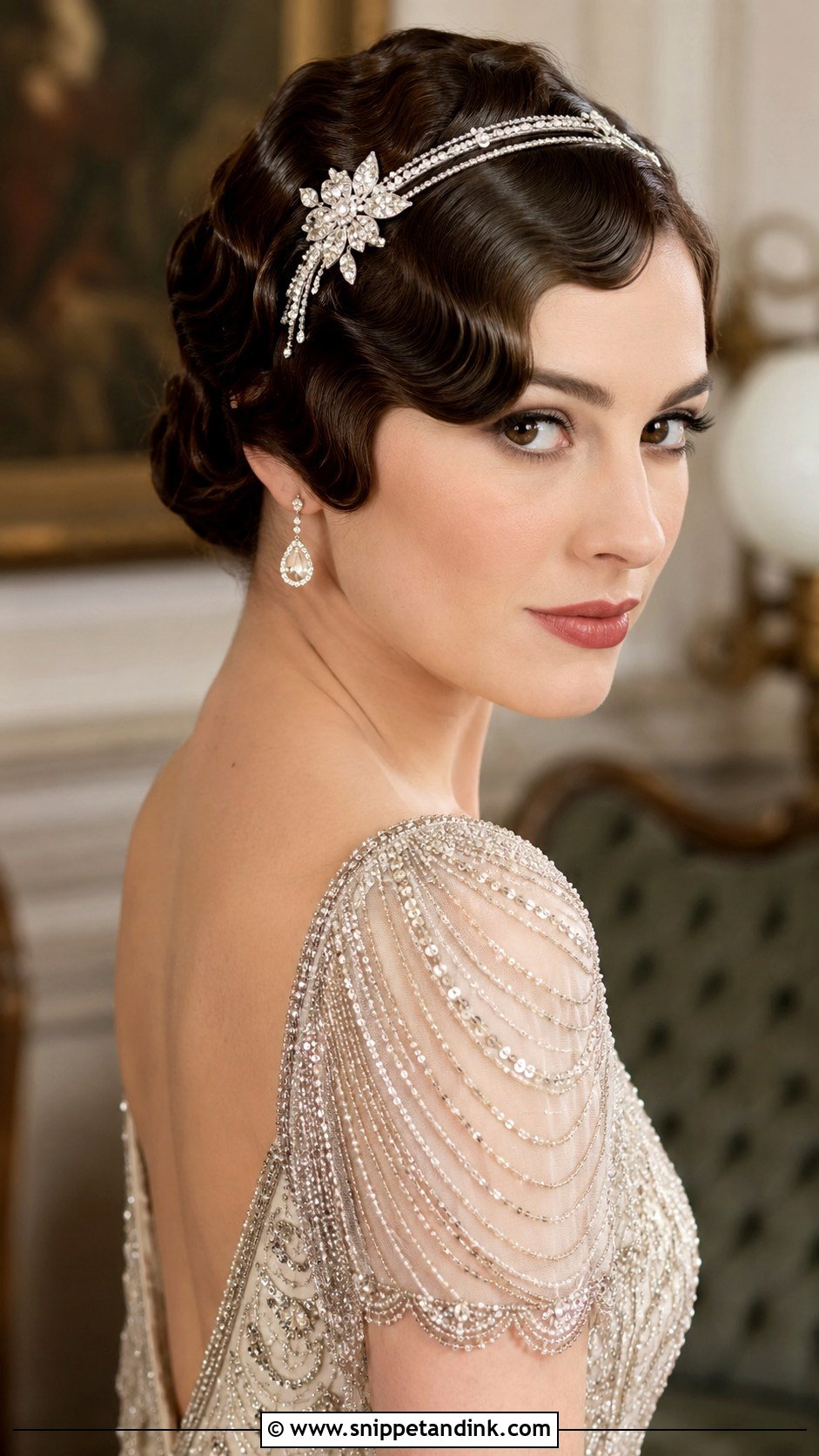 Vintage Finger Waves Wedding Look - Snippet and Ink - 25 Marriage Hairstyles
