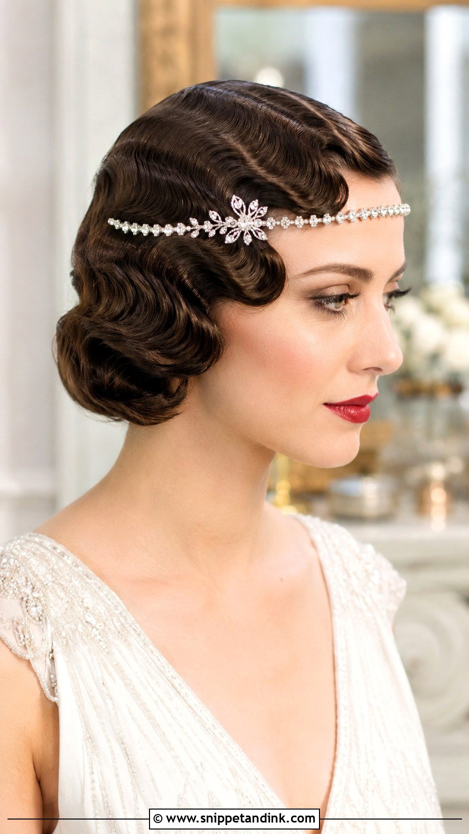 Vintage Finger Waves Wedding Style - Snippet and Ink - 30 Wedding Day Hair Ideas