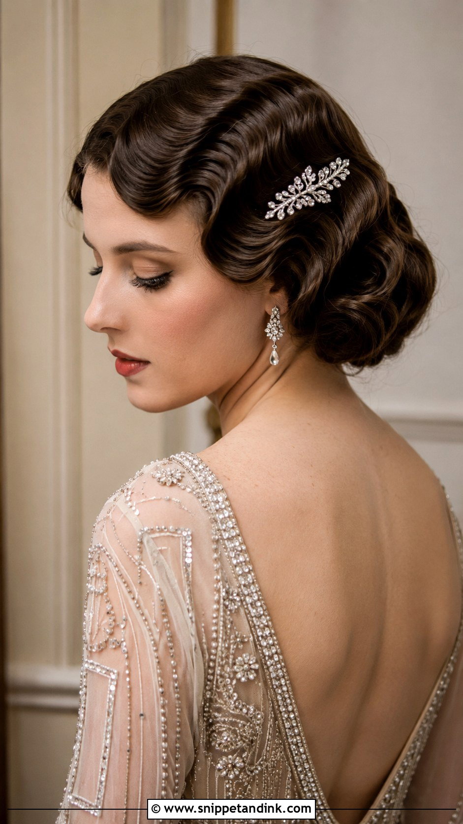Vintage Finger Waves Wedding Style - Snippet and Ink - 20 Hair Styling for Wedding Ideas