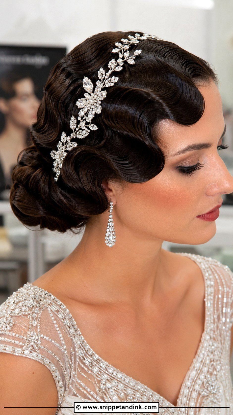 Vintage Finger Waves for Bride - Snippet and Ink - 25 Wedding Hair for Bride Ideas
