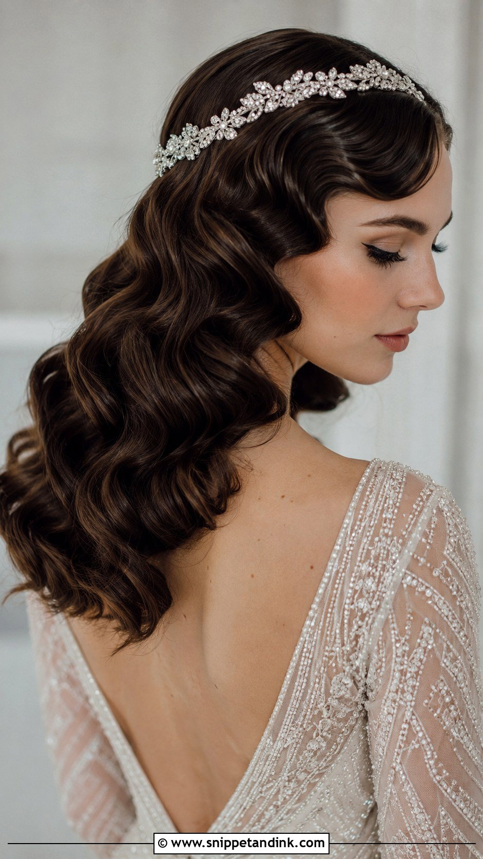 Vintage Finger Waves for Brides - Snippet and Ink - 20 Long Hairstyle for Wedding Ideas