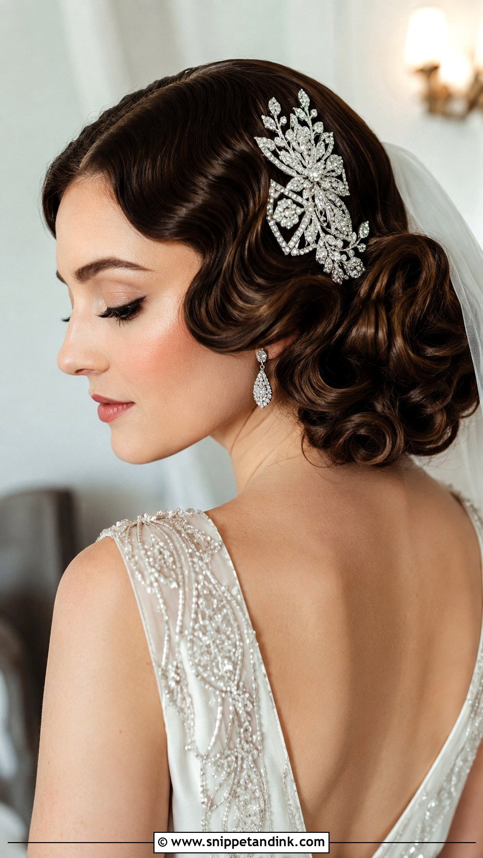 Vintage Finger Waves for Brides - Snippet and Ink - 20 Wedding Day Hair Down Ideas