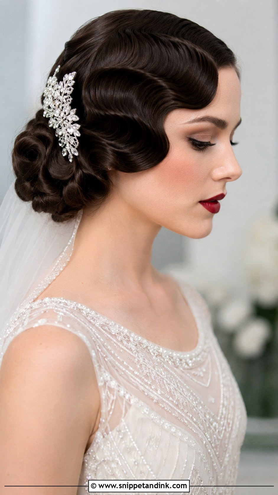 Vintage Finger Waves for Brides - Snippet and Ink - 25 Hair Styles for Short Hair for Weddings