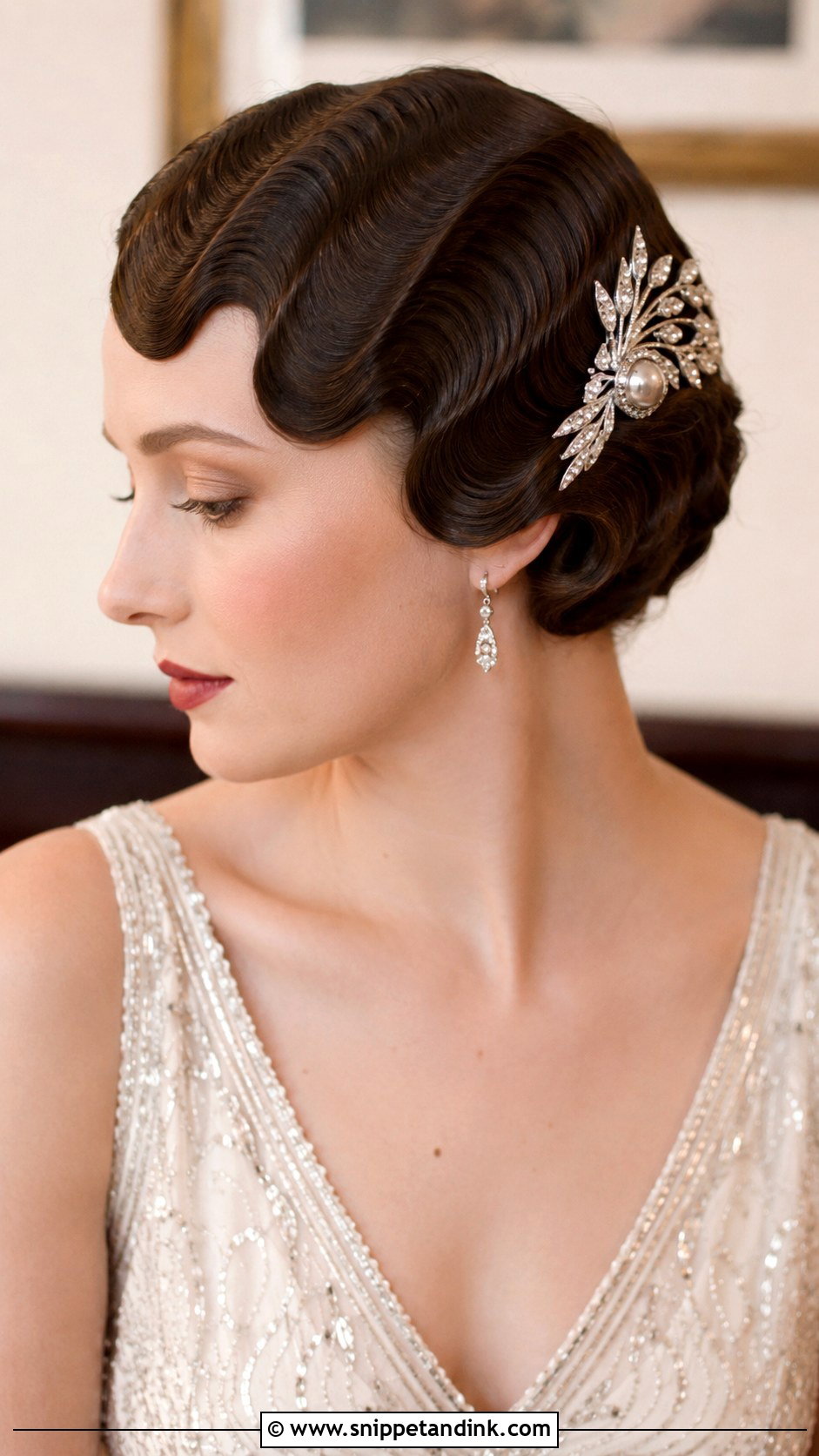 Vintage Finger Waves for Brides - Snippet and Ink - 30 Bridal Hair Inspiration Ideas